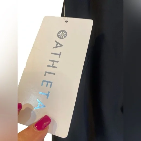 NWT Athleta interval stash tipped 7/8 leggings BLACK Size XS - Picture 4 of 5